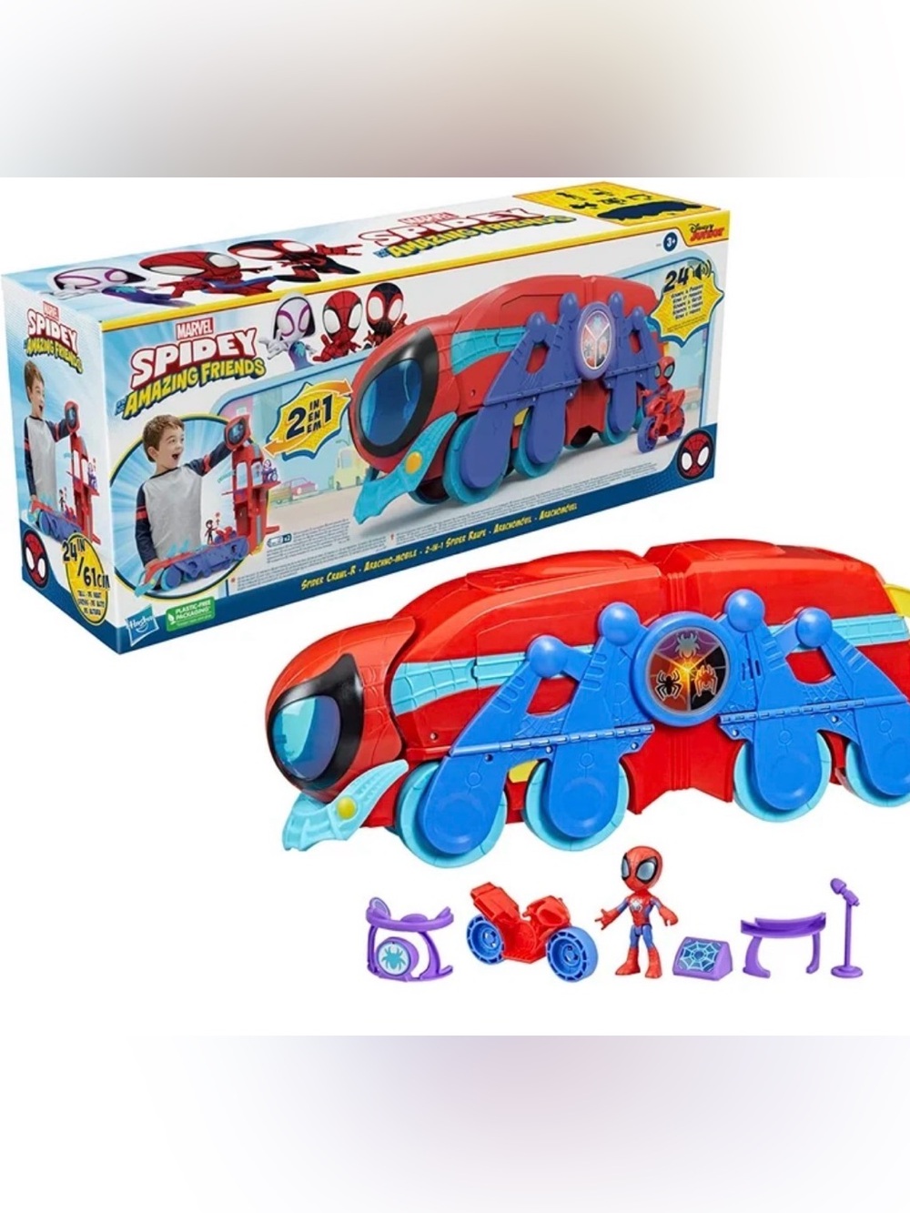 Spider-Man Crawl R 2 in 1 Headquarters Playset